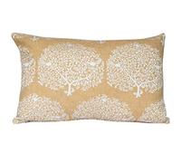 Linen Loft Mulberry Tree Silhouette XL Rectangular Cushion Cover in Ochre Yellow and White. Double Sided. 23x15 (58 x 38cm) Rectangular Pillowcase.