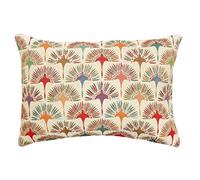 Linen Loft Multicoloured Retro Dandelion Tapestry Boudoir Cushion Cover. Double Sided. Heavyweight Fabric. Geometric Floral Design. 17x12 Rectangle Cover Only.