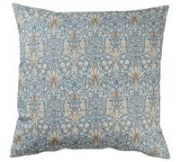 Linen Loft William Morris Snakeshead Extra-Large Cushion in Denim Blue. Traditional Floral Motif and Botanical Design. 23x23 XL Square Cover
