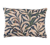 Linen Loft William Morris Willow Bough Tapestry Boudoir Cushion in Navy Blue. Botanical Interweaving Willow Tree. 17x12 Rectangle Cushion Cover