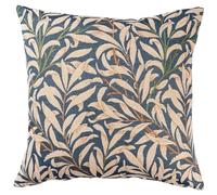 Linen Loft William Morris Willow Bough Tapestry Extra-Large Cushion in Navy Blue. Botanical Interweaving Willow Tree. 23x23 XL Cushion Cover