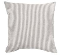 Linen Loft Woven Ticking Stripe Cushion Cover in Dove Grey. Nautical Stripes, Modern Design. 17x17 Square Cover Only