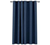 Linen-Look Blackout Curtain with Grommets Blind Drape Window Curtain vidaXL