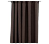 vidaXL Linen-Look Blackout Curtain with Hooks Taupe 290x245 cm