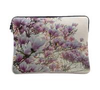 Linen Look Computer and Tablet Case - Cherry Blossom Spring Backlight 1-10 Inches Protective Laptop Sleeve Printed in France