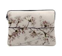 Linen Look Computer and Tablet Case - Cherry Blossoms Spring Backlight 2-14-15 Inches Protective Laptop Sleeve Printed in France
