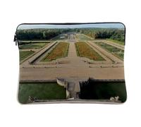 Linen Look Computer and Tablet Case - Jardin A La Francaise Chateau Vaux Le Vicomte Renaissance France - 12-13 Inches Protective Laptop Sleeve Printed in France