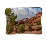Linen Look Computer and Tablet Case - Large Arch Arches National Park Utah United States - 10 Inches Protective Laptop Sleeve Printed in France