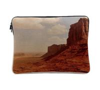Linen Look Computer and Tablet Case - Monument Valley Arizona USA Wild Landscape - 14-15 Inches Protective Laptop Sleeve Printed in France