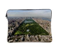 Linen Look Computer and Tablet Case - New York Manhattan Central Park USA City - 10 Inches Protective Laptop Sleeve Printed in France