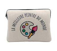 Linen Look Computer and Tablet Case - The World's Best Painter Painting Artist Creation Painting - 12-13 Inches Protective Laptop Sleeve Printed in France