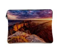 Linen Look Laptop Case - Grand Canyon Arizona UNESCO World Heritage Sun Layer - 14-15 Inches Protective Laptop Sleeve Printed in France