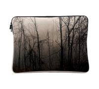 Linen Look Laptop Case with Raptor in the Middle of the Forest Rural Nature 10 Inches Protective Laptop Sleeve Printed in France