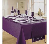 Linen Look Purple Tablecloth Range, Aubergine Plum (52" x 70" Oblong Tablecloth)