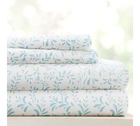 Linen Market 4 Piece California King Bedding Sheet Set (Light Blue Vines) - Sleep Better Than Ever with These Ultra-Soft & Cooling Bed Sheets for Your Cal King Size Bed - Deep Pocket Fits 16" Mattress