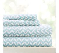 Linen Market 4 Piece Full Bedding Sheet Set (Light Blue Chevron) - Sleep Better Than Ever with These Ultra-Soft & Cooling Bed Sheets for Your Full Size Bed - Deep Pocket Fits 16" Mattress