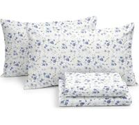Linen Market 4 Piece Full Size Sheet Sets (Light Blue Floral) - Sleep Better Than Ever with These Ultra-Soft & Cooling Bed Sheets for Your Full Size Bed - Deep Pocket Fits 16" Mattress