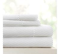 Linen Market 4 Piece King Bedding Sheet Set (Gray Stippled) - Sleep Better Than Ever with These Ultra-Soft & Cooling Bed Sheets for Your King Size Bed - Deep Pocket Fits 16" Mattress