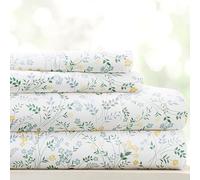 Linen Market 4 Piece Queen Bedding Sheet Set (Light Blue Floral) - Sleep Better Than Ever with These Ultra-Soft & Cooling Bed Sheets for Your Queen Size Bed - Deep Pocket Fits 16" Mattress