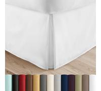 Linen Market Bed Skirt - Ultra Soft Microfiber - Easy Fit with 14 Inch Tailored Drop - Hotel Quality, Shrinkage & Fade Resistant - Bed Cover - King Bed Set - Bedroom Décor - (King, White)