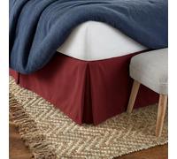 Linen Market Pleated Bed Skirt Dust Ruffle, Microfiber, Burgundy, Queen