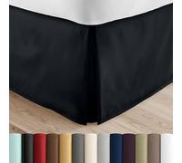 Linen Market Pleated Bed Skirt, Twin X-Large, Black