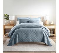 Linen Market Quilts Queen Diamond Duskblue