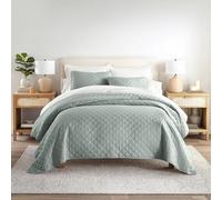 Linen Market Quilts Queen Diamond Eucalyptus