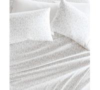 Linen Market Sheet Set, Microfibre, Burst of Vines Grey, Twin