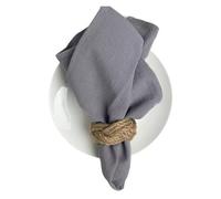 Linen Napkins 64Pcs Napkin Cloths Dark Green 30x45cm Cotton Fabric Serviette Kitchen Tea Table Towels For Farmhouse Wedding Decoration(Grey)