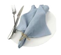 Linen Napkins 64Pcs Napkin Cloths Dark Green 30x45cm Cotton Fabric Serviette Kitchen Tea Table Towels For Farmhouse Wedding Decoration(Grey blue)