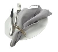 Linen Napkins 64Pcs Napkin Cloths Dark Green 30x45cm Cotton Fabric Serviette Kitchen Tea Table Towels For Farmhouse Wedding Decoration(Smoky gray)