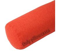 Linen Neck Roll Pillowcase Cylinder Bolster Pillowcase with Zipper, (Cover Only),Breathable Round Cervical Pillow Cover, Washable Cover for Cervical Roll Pillow(Red, 7x19.6in/18x50cm)