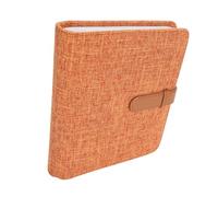 Linen Photo Album Cover 3 Inch Photo Album Large Capacity Universal 288 Pockets Photos Linen Cover Album for 12 11 7 Accessories (Orange)