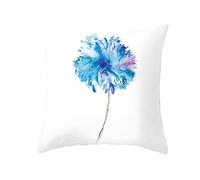 Linen Pillow Cover Large Outdoor Cushion Covers For Patio Furniture Waterproof White Couch Pillow Covers Rectangle Cushion Cover For Patio Furniture Watercolor Dandelion 40x40 cm