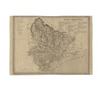 Linen Placemat - 06 Alpes Maritimes Nice Department Map of France Region - Large Format 40 x 28.5 cm