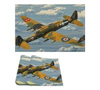 Linen Placemat Set of 2 Table Place Mats World War 2 Aircraft Airplane Farmhouse Dining Table Mats Heat Resistant Dining Table Place Mats Plate Mat Cloth Placemats Easy to Clean