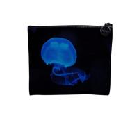 Linen Pouch - Collection Most Beautiful Photos of Fish World Underwater Shark Diving - Linen Look Canvas Makeup Bag - Toiletry Bag - Coin Purse, Jellyfish 2, 15 x 10 cm, Makeup Bag
