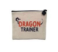 Linen Pouch - Dragon Trainer Child Movie Myth Dream - Linen Look Canvas Makeup Bag - Coin Purse - 15 x 10 cm, linen, 15 x 10 cm, Makeup Bag