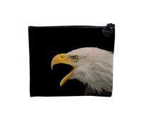 Linen Pouch - Eagle Birds Brown Bird of Prey Wild Animal Animal Photo Nozzle - Linen Look Canvas Makeup Bag - Toiletry Bag - Coin Purse, Eagle - 3, 15 x 10 cm, Makeup Bag