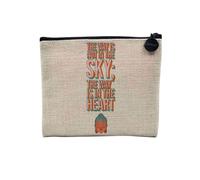 Linen Pouch - English Quote Motivation Courage Inspiration Celebrity Stars - Linen Look Canvas Makeup Bag - Toiletry Bag - Coin Purse, Buddha, 15 x 10 cm, Makeup Bag