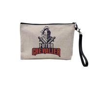 Linen Pouch - Future Knight Hero Middle Ages Combat - Linen Look Canvas Makeup Bag - Coin Purse - 15 x 10 cm, linen, 23.5 x 15 cm, Makeup Bag