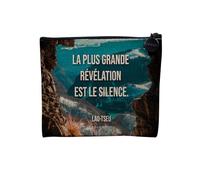 Linen Pouch - Inspirational Celebrities Quotes Collection Art Artist Motivation - Linen Look Canvas Makeup Bag - Toiletry Bag - Coin Purse, Lao Tzu, 15 x 10 cm, Makeup Bag