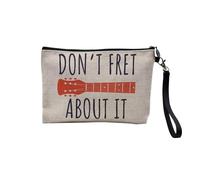 Linen Pouch - Joke Collection Word Games Music Musician Instrument Instrumentalist Pop Rock Classic Linen Look Canvas Makeup Bag Toiletry Bag Coin Purse, Don't Freight, 23.5 x 15 cm, Makeup Bag