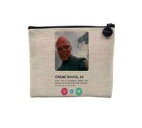 Linen Pouch - Red Skull Social Network Meeting Love Comic Comics - Linen Look Makeup Bag - Coin Purse - 15 x 10 cm, Redskull, 15 x 10 cm, Makeup Bag