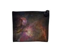 Linen Pouch - Space Galaxy Moon Expedition Rocket Supernova Astronauts - Linen Look Canvas Makeup Bag - Toiletry Bag - Coin Purse, Orion, 15 x 10 cm, Makeup Bag