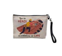 Linen Pouch - Trades Collection The True Heroes Job Profession Teacher Doctor Teacher Caregiver - Linen Look Canvas Makeup Bag - Toiletry Bag - Coin Purse, Handyman, 23.5 x 15 cm, Makeup Bag