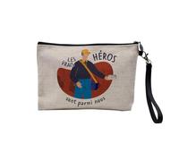 Linen Pouch - Trades Collection The True Heroes Job Profession Teacher Doctor Teacher Caregiver - Linen Look Canvas Makeup Bag - Toiletry Bag - Coin Purse, Postman, 23.5 x 15 cm, Makeup Bag