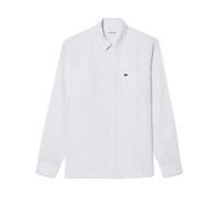 Linen Regular Fit Shirt Blue/Blue/White - male - Lacoste - Casual Shirts - Blue - XL - Shirts XL