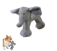 linen safari companions - interactive dog toy, squeaky chew animals, Strudy Linen Fabric, provides the sensory feedback anxious dogs crave (Elephant)